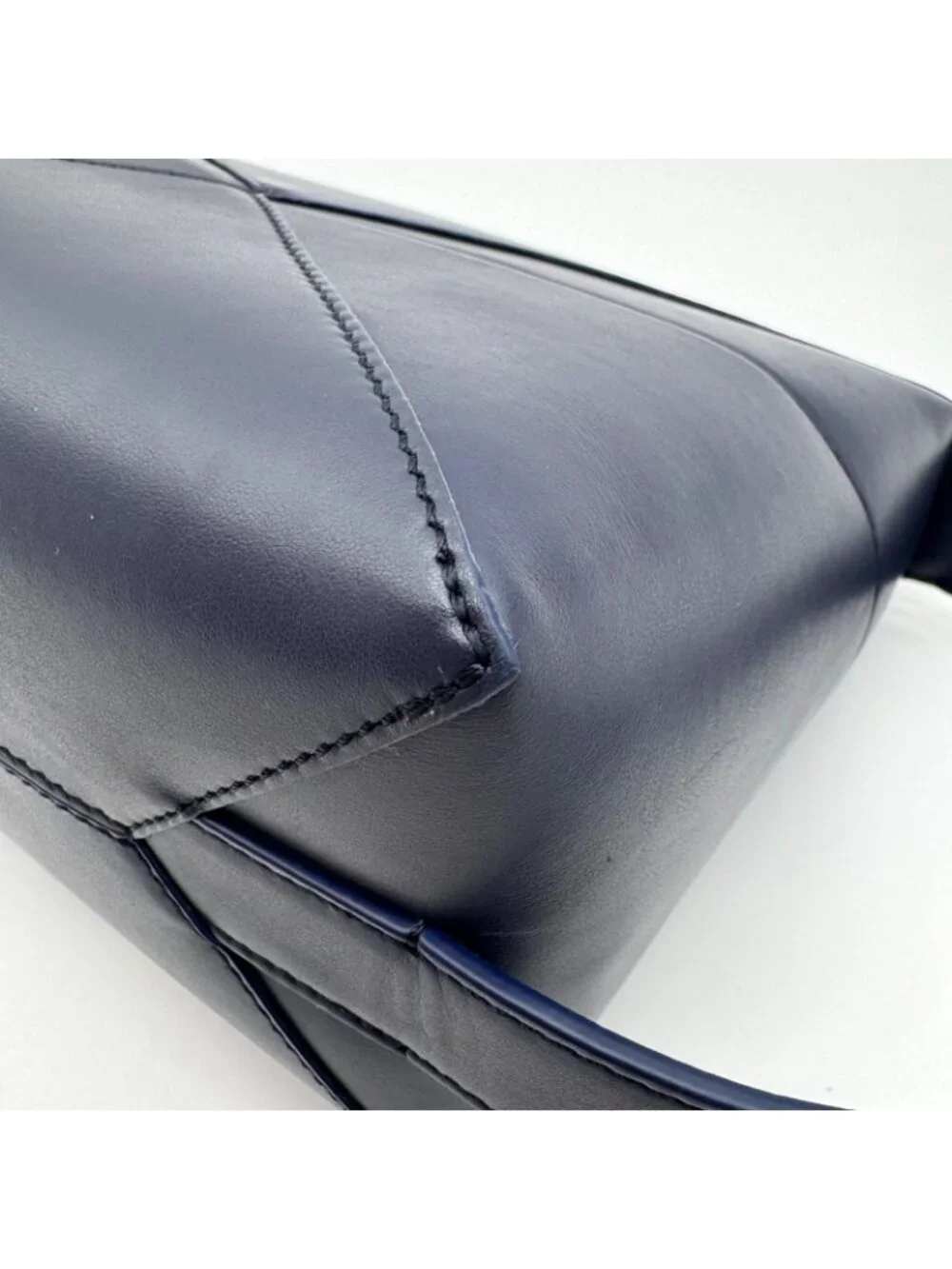 Loewe Handbag Puzzle Fold Wash Bag Leather Blue